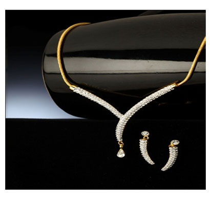 sia abia western jewellery necklace & earring set micron & silver